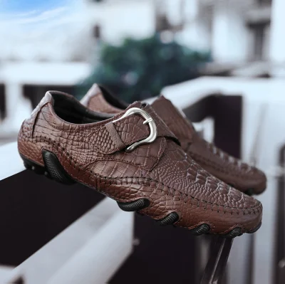Zonxan Four Seasons Men′ S New Pattern Doudou Shoes Men′ S Casual Leather Shoes Men′ S Business Genuine Leather Soft Soled Shoes
