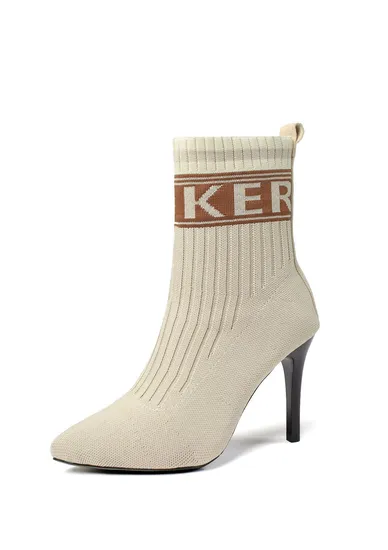 Zonxan Women Dress Shoes High Heels Womens Designer Socks Shoes Flyknit Breathable Fashion Lady High Heel Sandals with Box Classic Ladies Wedding Part